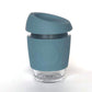 Eco-friendly glass travel mug Sea breeze blue