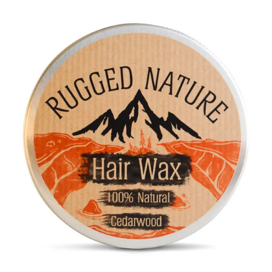 Rugged Natural hair wax in Cedarwood in an aluminium tin