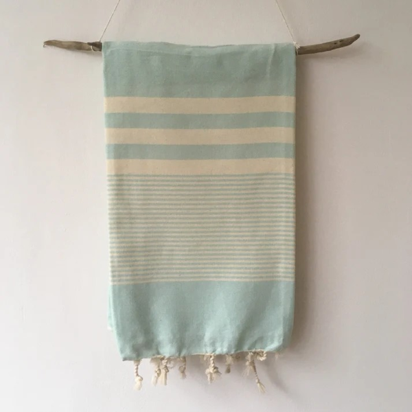 Eco-friendly hammam towel Meri (pale turquoise)