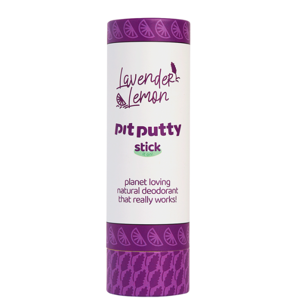 Pit Putty deodorant stick made from paper (Lavender and lemon)