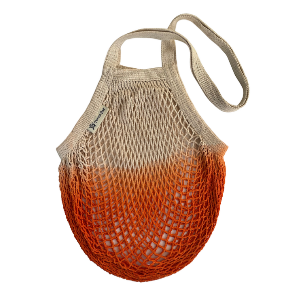String bag (long handles) - dip dyed organic cotton