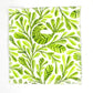 Reusable make up pad in Jungle leaf design (white background with bright green leaves)