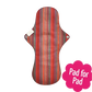 Eco Femme Night pad vibrant showing back with red stripes
