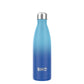 SHO eco-friendly reusable bottle in Deux blue design (darker blue at bottom graduating to pale blue at top), 500ml