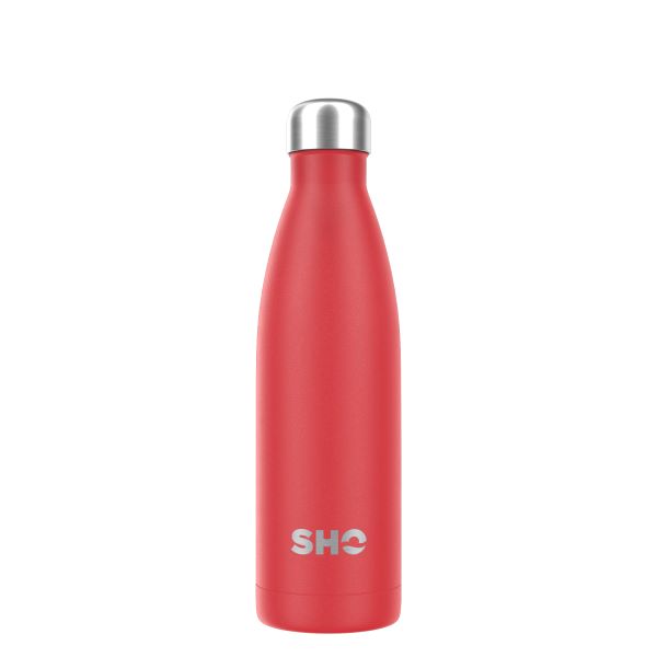 SHO eco-friendly reusable bottle in Volcanic red, 500ml
