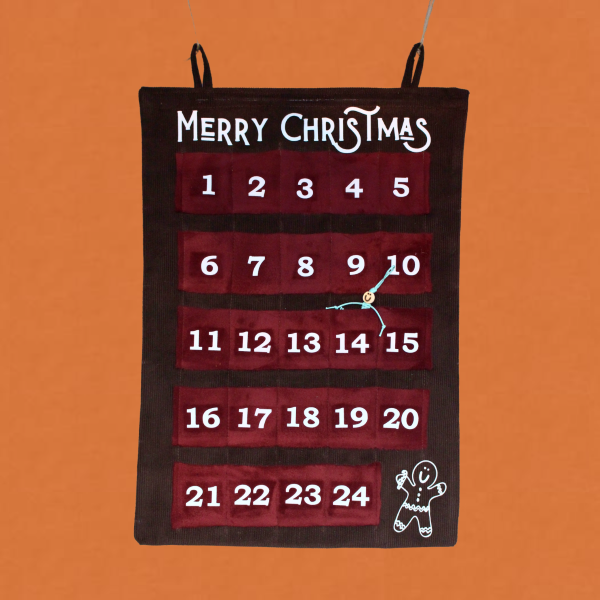 Reusable fabric advent calendar