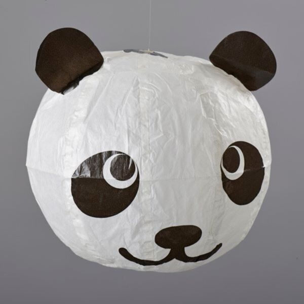 Reusable balloon in panda shown inflated