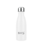 Reusable bottle in ice white with aluminium screw top lid