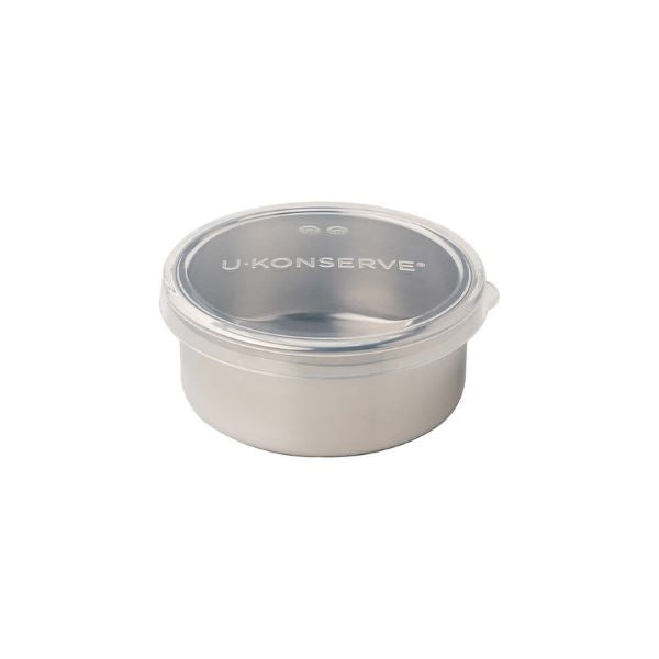 Stainless steel mini food container with silicone lid
