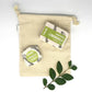 Superfly Soap shampoo and conditioner gift set in reusable cotton produce bag in lemongrass