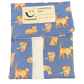Sandwich wrapper in Sophisticated cats (blue background with orange cats)