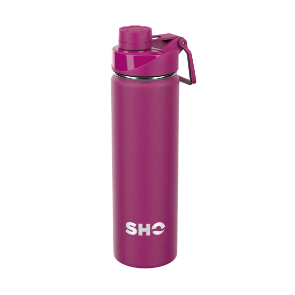 SHO sports bottle in very berry colour