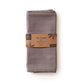 Organic cotton tea towels, pack of 2 with kraft paper label, shown in Dove grey