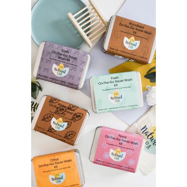 The range of travel wash kits from The Natural Spa Cosmetics