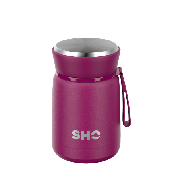 SHO reusable food flask in very berry