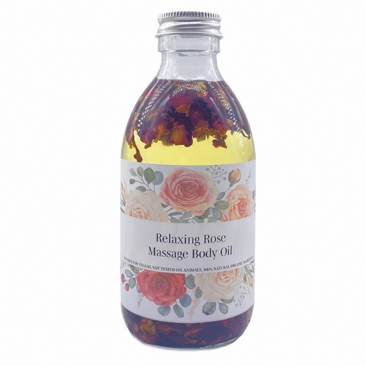Eco-friendly and natural massage body oil Relaxing rose