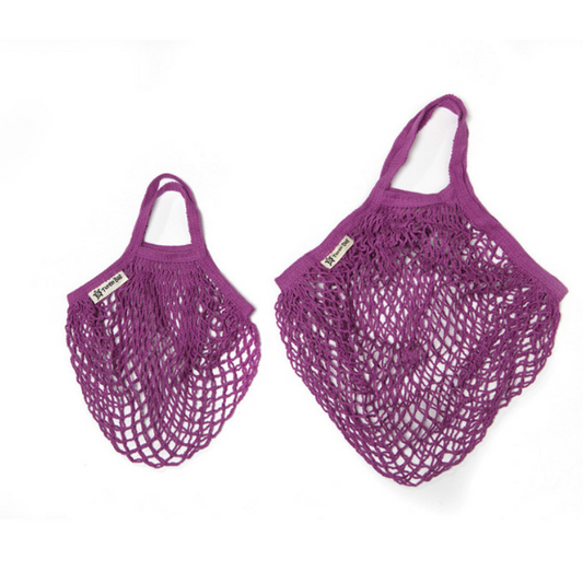 Adult and child string bag purple