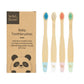 Eco-friendly baby bamboo toothbrush pack of 4
