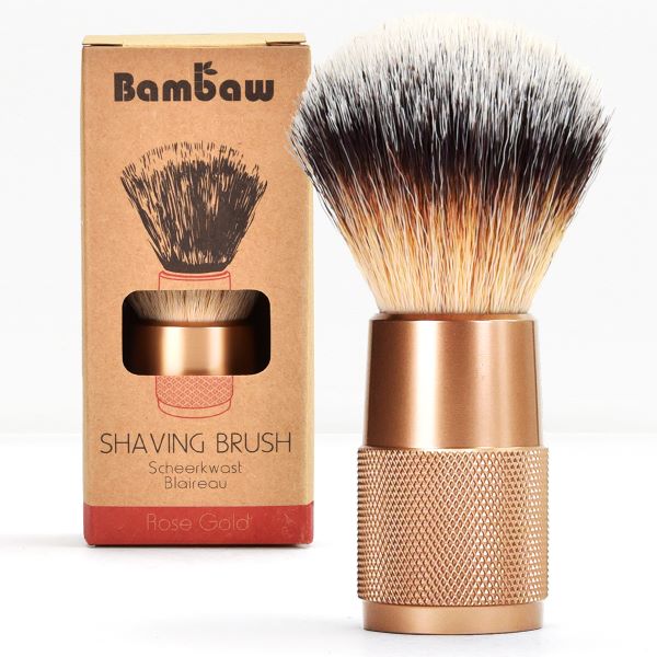 Bambaw eco-friendly metal vegan-friendly shaving brush Rose gold