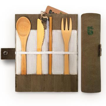 Eco friendly bamboo cutlery set