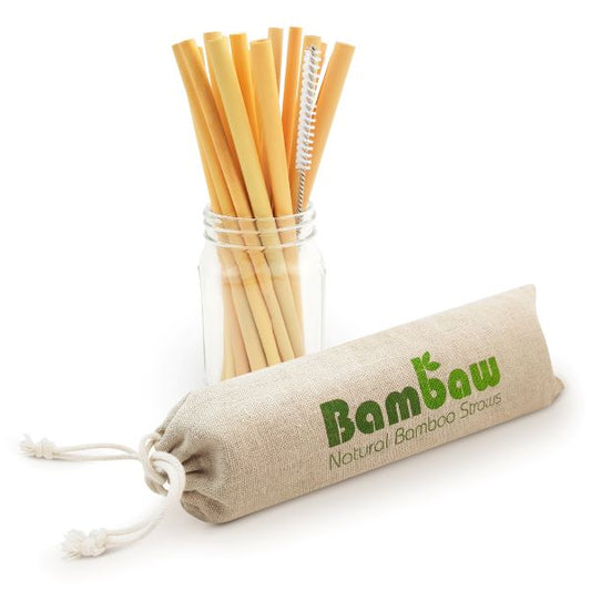Bamboo straw set 22 cm