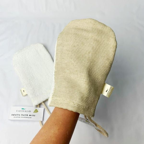 Eco-friendly exfoliating cotton bath mitt