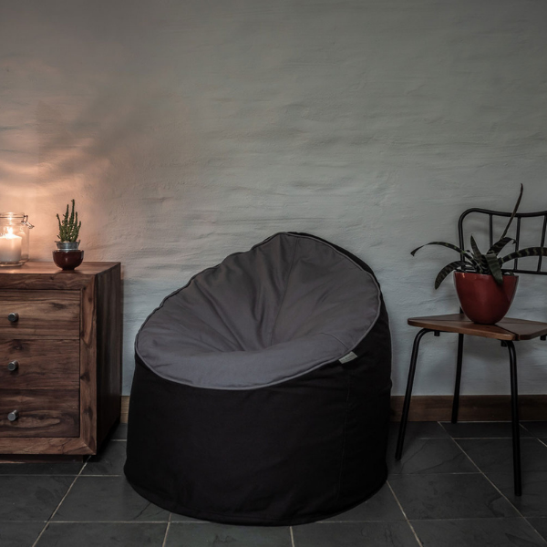 Eco-friendly bean chair Pebble and orca