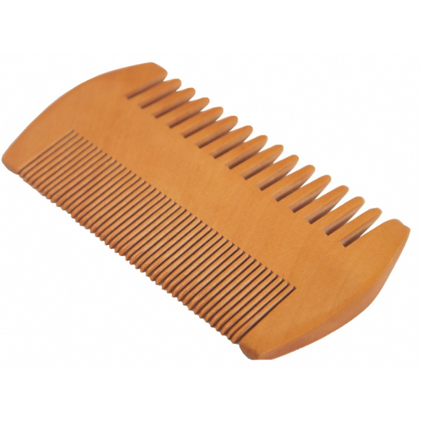 Bamboo double-sided beard comb