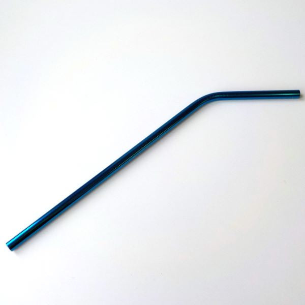 Blue angled straw
