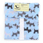 Eco-friendly sandwich wrapper Blue scotty dog (pale blue background with black and white scotty dog images)
