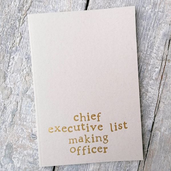 Eco notepad Chief executive list making officer