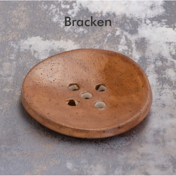 Ceramic circular soapdish Bracken