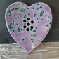 Ceramic soapdish Heart Purple heather