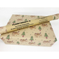 Eco-friendly Christmas wrapping paper Brown with Christmas trees and unicorns