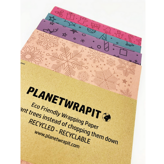 Eco-friendly Christmas wrapping paper mix  Vibrant