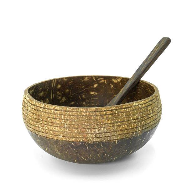 Coconut bowl and spoon set Cosmos