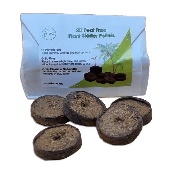 EPots peat free coco coir soil discs pack of 20