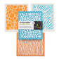 Compostable sponge cloth set Animal print (4 different cloths in blue and orange animal prints)