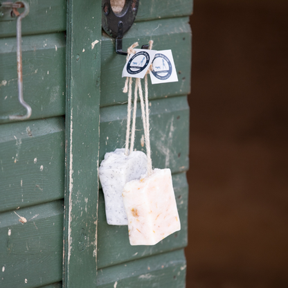 Dog soap on a rope