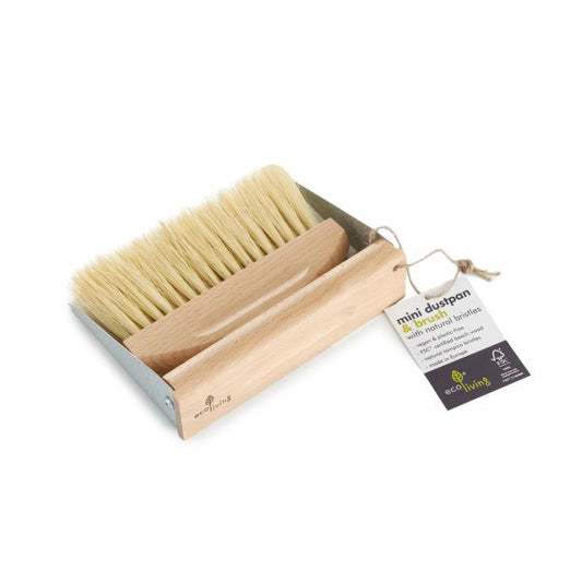 Mini eco-friendly dustpan and brush