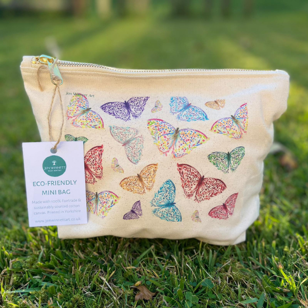 Eco mini wash bag Butterflies