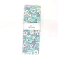 Reusable face cloth in aqua flowers design (aqua background with grey and white flowers)