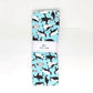 Reusable face cloth in penguins design (blue background with penguins)