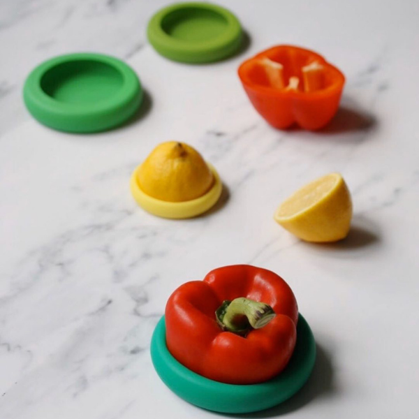 Eco-friendly silicone food covers Green