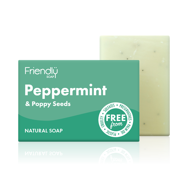 Friendly Soap soap bar Peppermint and poppy seeds
