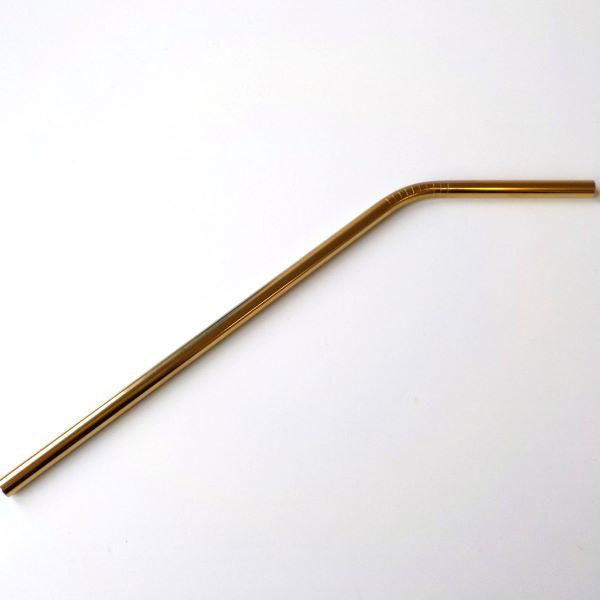 Gold angled straw