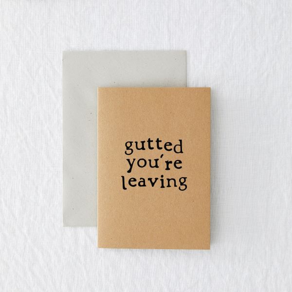 Eco-card leaving - 'Gutted you're leaving'