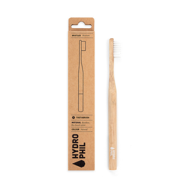 Hydrophil bamboo toothbrush natural medium bristles