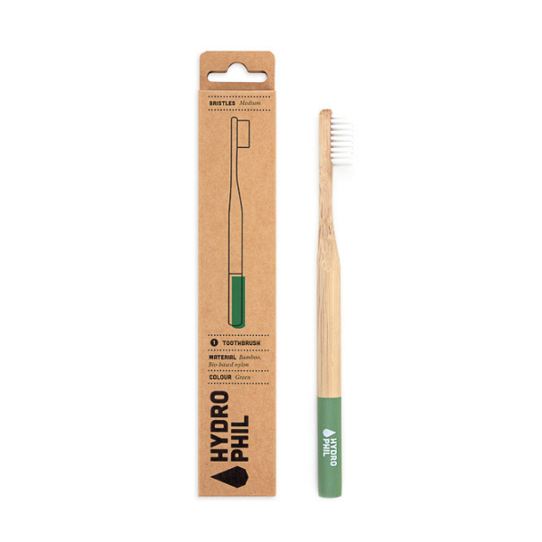 Hydrophil bamboo toothbrush green mediumbristles