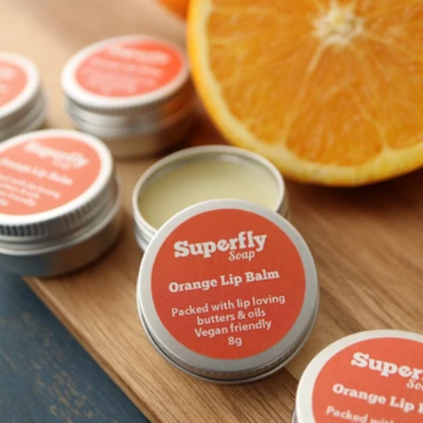 Superfly Soap eco friendly lip balm orange
